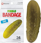 BioSwiss Bandages, Pickle Shaped Self Adhesive Bandage, Latex Free Sterile Wound Care, Fun First Aid Kit Supplies for Kids, 24 Count