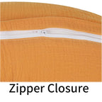 Onacosht Muslin Nursing Pillow Cover Soft 100% Cotton Feeding Pillow Slipcover Fits Standard Infant Nursing Pillow for Baby Boy and Girl, Orange