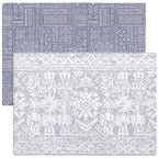 Cushmat Stylish Reversible Foam Play Mat (Large, Explorer - Cloud Indigo) - Soft, Waterproof, Durable Play mat for Infants, Babies, Toddler, Kids & Grownup - 6.5ft x 4.5ft