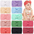 CÉLLOT Super Stretchy Soft Knot Headbands with Hair Bows Head Wrap Hair Accessories For Newborn Baby Girls Infant Toddlers Kids