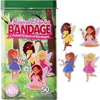 BioSwiss Bandages, Magical Fairies Shaped Self Adhesive Bandage, Latex Free Sterile Wound Care, Fun First Aid Kit Supplies for Kids and Adults, 50 Count