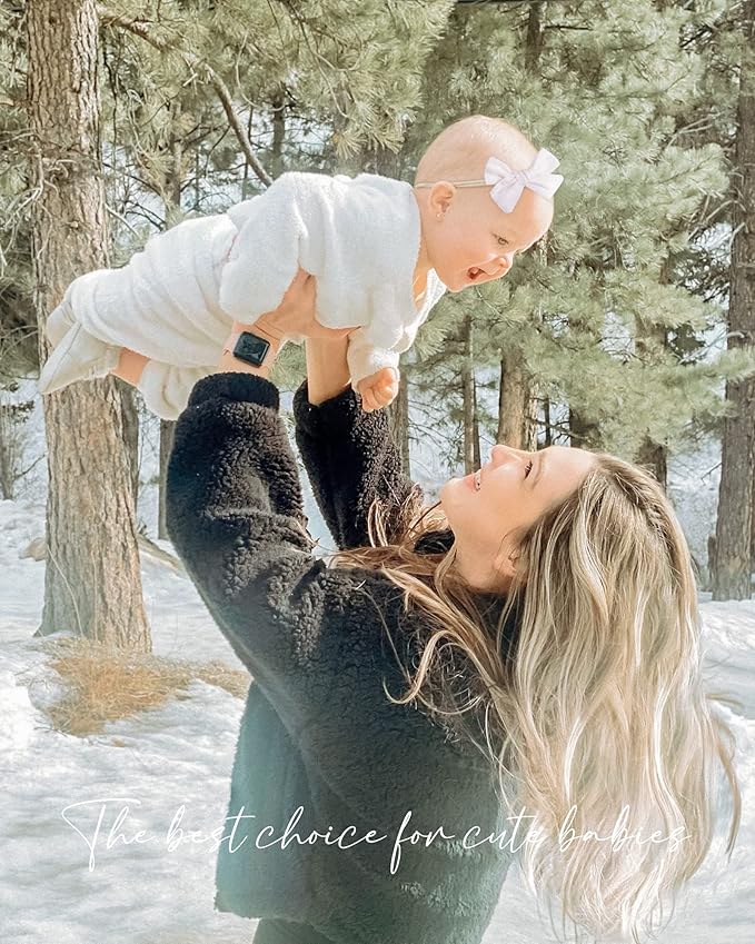 doboi 10PCS Baby Girls Headbands Hair Bows Nylon Linen Hairbands Handmade Hair Accessories for Newborn Infant Toddlers Little Girl and Kids 3.5Inches