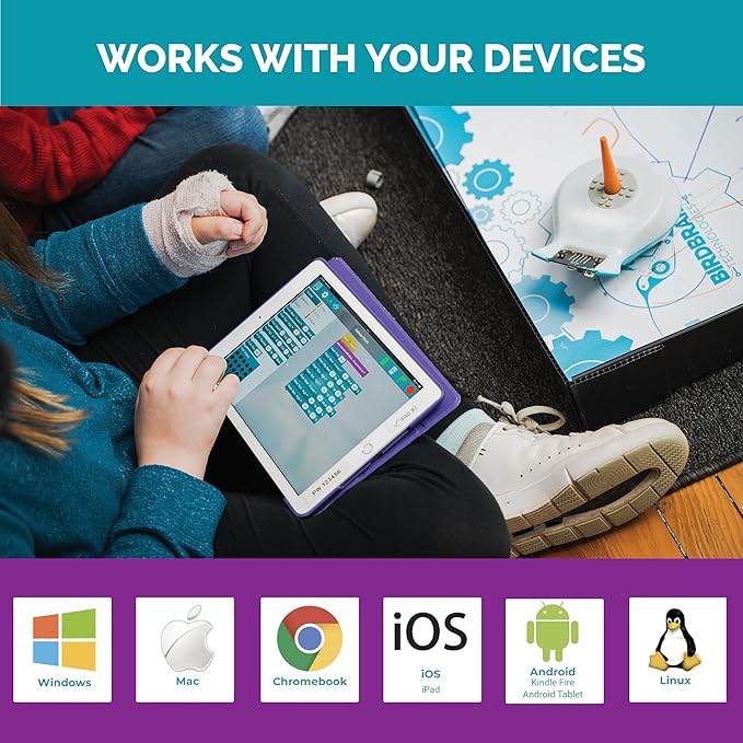 BirdBrain Finch Robot Starter Flock with Microbit I STEM Coding Robot for Classrooms I Learn Python and 8 Coding Languages I Programmable Robotics I Remote Control and App Controlled | Ages 5 to 16