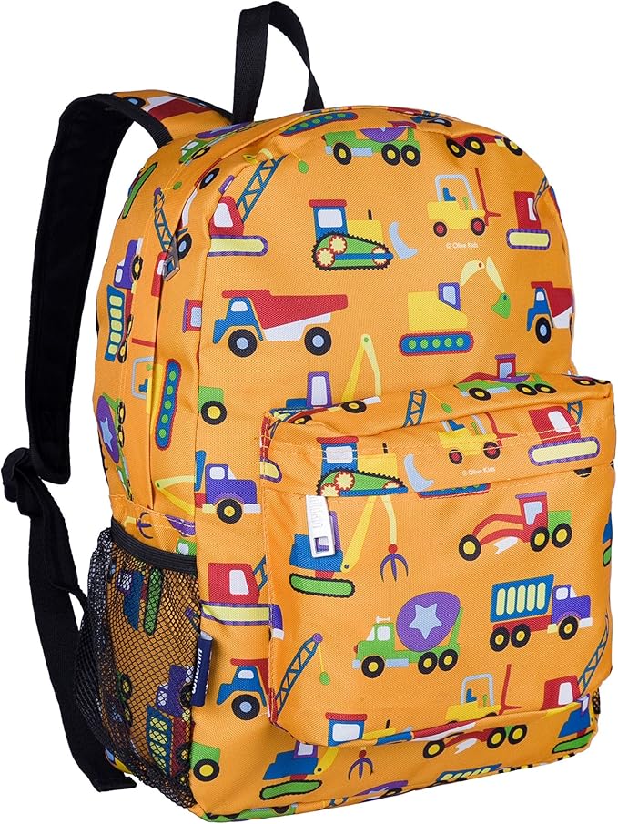 Wildkin 16-inch Kids Backpack – Durable, Padded & Spacious School Bag for Boys & Girls - Under Construction