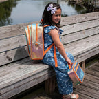 Wildkin 15-inch Kids Backpack – Durable, Padded, Adjustable for School & Travel - Orange Shimmer