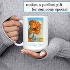Personalized Coffee Mug, Custom Photo Caricature Gift, Funny Customized Coffee Gift for Men & Women, Custom Mugs with Pictures, White 15oz Customized Fathers Day Mug