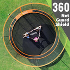 14FT 12FT 10FT 16FT Trampoline with Safety Enclosure, Anti-Rust Coating – ASTM Certified, Heavy-Duty Outdoor Trampoline with Ladder – for Kids & Adults