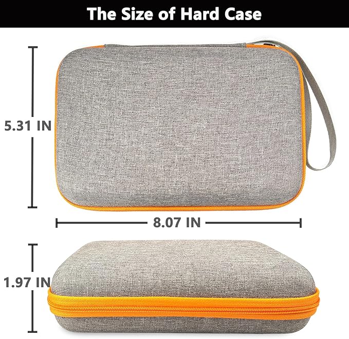 Case Compatible with Giiker Super Slide Brain Games, Protective Storage Bag Holder for Giiker Brain Teaser Puzzles Games Toys (Only Case) (Orange-Grey)