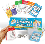 500+ Spanish Vocabulary Flash Cards for Adults & Kids Ages 15+ - Verb Conjugation, Nouns, Adjectives & Phrases to Learn Spanish for Adult Beginners Flashcards