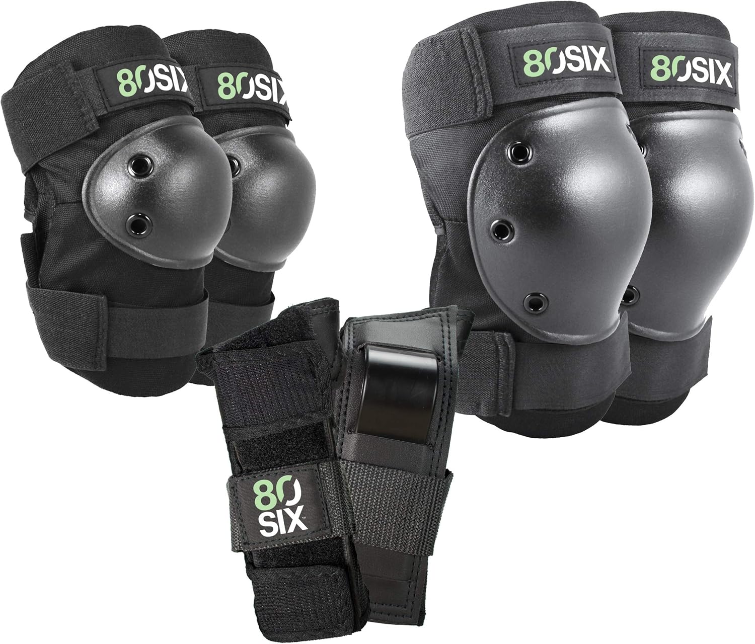 80Six Kids Multi-Sport Pad Set with Wristguards, Elbow Pads, and Knee Pads, Designed by Industry Leading Brand Triple 8