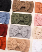 jollybows 12pcs Nylon Headbands for Baby Girls Infant Baby Bows Newborn Hairbands Toddler Hair Bow Elastics Head Wraps