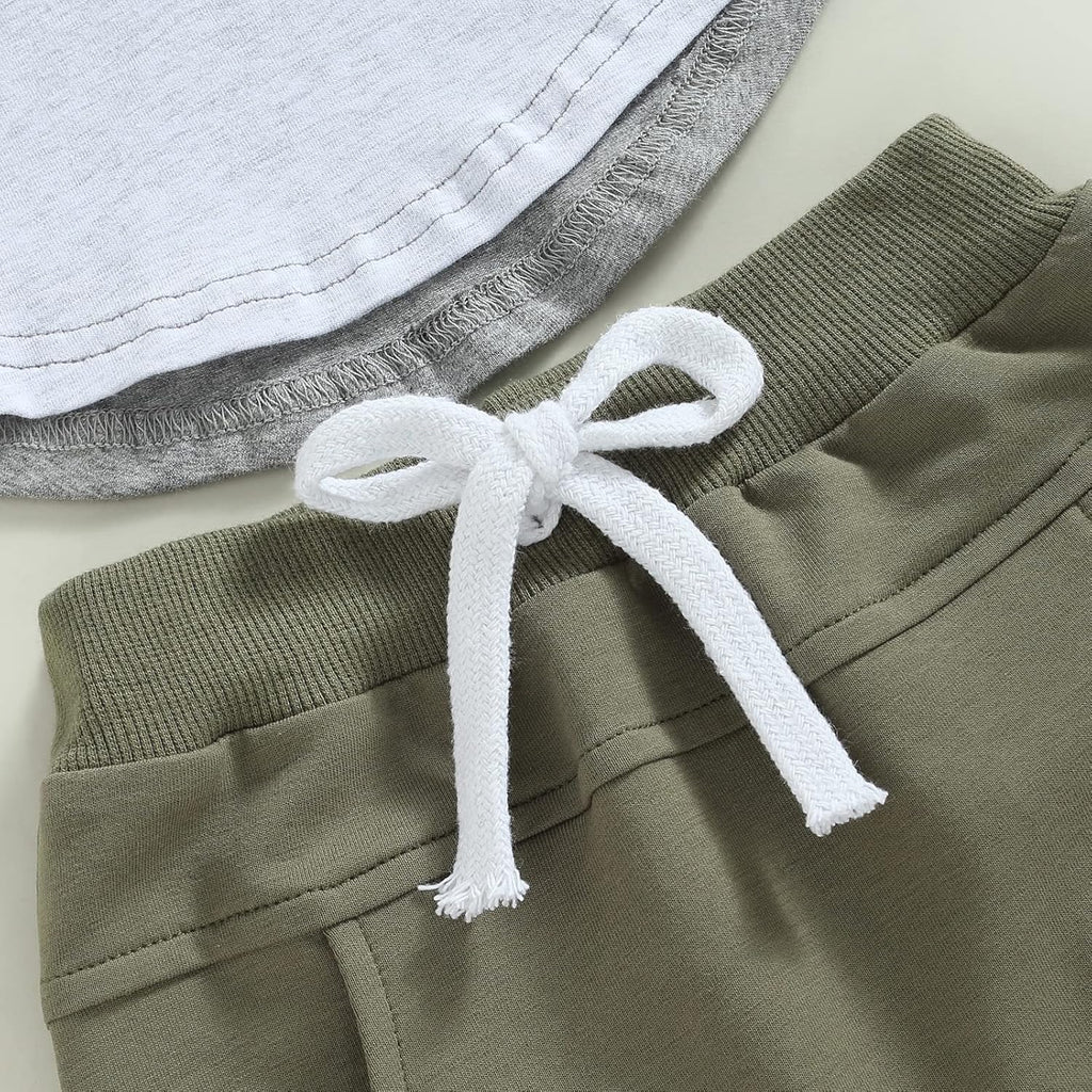 Mubineo Infant Toddler Baby Boy Summer T Shirt Shorts Outfits Short Sleeve Tee Tops Clothes Set