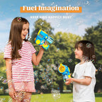 Sloosh 2 Packs Bubble Gun Machine with Refill Solution, Automatic Bubble Maker Blower for Kids, Outdoors, Party, Easter, Summer, Easter Basket Stuffers, Birthday Gift