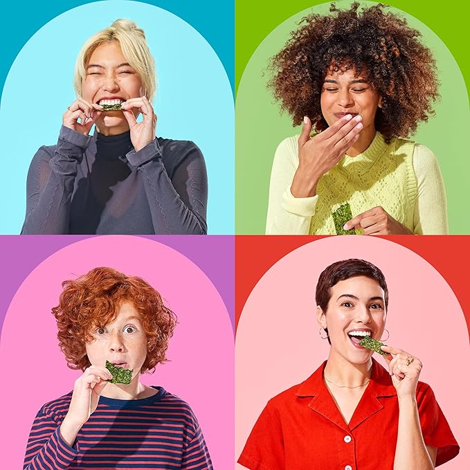 Gimme Seaweed Organic Premium Roasted Seaweed Snacks, New 6 Flavor Variety Pack, 12 Count (2 Each) Keto, Vegan, Gluten-Free, Source of Omega3s and Iodine, Healthy On-The-Go Snack for Kids and Adults