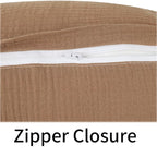 Onacosht Muslin Nursing Pillow Cover Soft 100% Cotton Feeding Pillow Slipcover Fits Standard Infant Nursing Pillow for Baby Girl and Boy, Brown