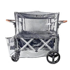 Big Size Rain Cover for Stroller, Mosquito Net for Trolley Cart, 2in1 Big Cover with Window for Picnic Camping Wagon Stroller Waterproof Windproof Accessories (Cart Not Included)