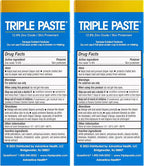 Triple Paste Diaper Rash Cream for Baby - 3 oz Tube - Zinc Oxide Ointment Treats, Soothes and Prevents Diaper Rash - Hypoallergenic Formula with Soothing Botanicals (Pack of 2)