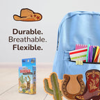 BioSwiss Bandages, Cowboy Shaped Self Adhesive Bandage, Latex Free Wound Care, Fun First Aid Kit Supplies for Kids and Adults, 24 Count