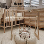 Infant Lounger, Baby Nest Cover for Baby Girls & Boys, Newborn Essentials for Baby 0-18 Months, 100% Cotton Breathable (Golden_Brown)