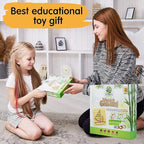 Panda Brothers Wooden Geoboard - Montessori Toys for 3 4 5 Year Old Kids and Toddlers, Educational Toy with 30 Pattern Cards and 40 Rubber Bands to Create Figures, Brain Teaser STEM Toy Geo Board