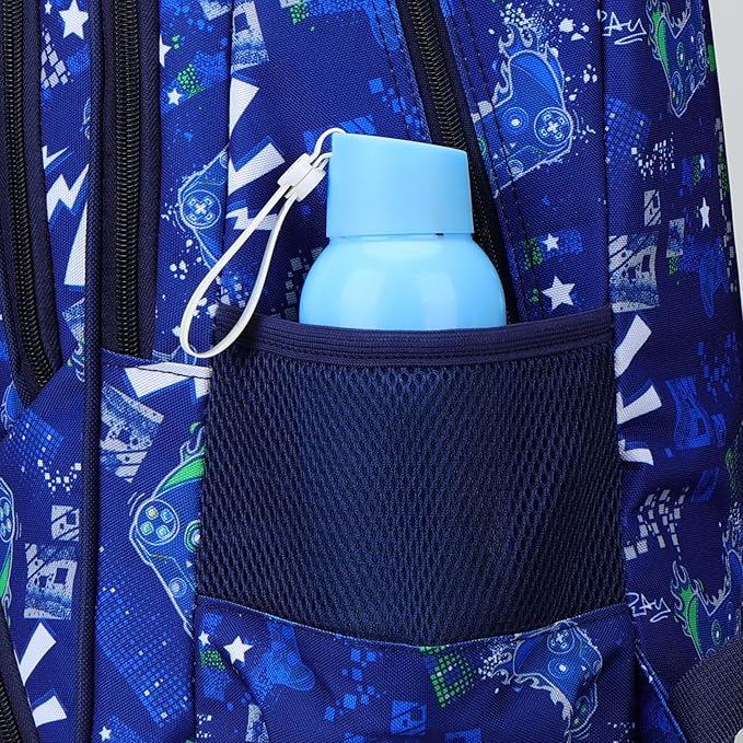 Primary School Backpack | Doubleday Collection for Boys | 17" Gamer Blue Design | Perfect for Teens