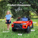 12V 7Ah Electric Fire Truck Ride-On Toy for Big Kids, 2 Seater Kids Ride on Car SUV w/Remote Control, Bluetooth - Red
