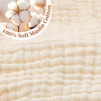 Pro Goleem Muslin Nursing Pillow Cover, 100% Cotton Soft Breathable Feeding Pillow Slipcover for Breastfeeding Moms, Fits Standard Infant Nursing Pillow, for Boys and Girls, 2 Pack (Brown＆Beige)