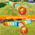Kids Play Tunnel Tent for Toddlers, Colorful Pop Up Crawl Tunnel Toy for Baby or Pet with Breathable Mesh, Collapsible Gift for Boy and Girl Play Tunnel Indoor and Outdoor Game