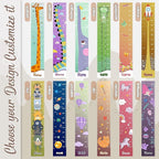 Personalized Kids Growth Chart - 12 Designs, 13oz Vinyl Height Measurement ft. cm, inches Chart for Toddlers - Ruler for Kids