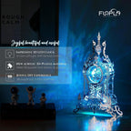 LED 3D Puzzle Tower Clock for Adults - Elegant Home Décor Building Model with Color-Changing LEDs - Ideal Acrylic Puzzle Gifts for Teens and Adults