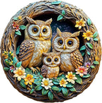 Wooden Puzzles for Adults and Kids - 3D Vision Effects Owl Family Wooden Jigsaw Puzzle - Unique Animal Shaped Wood Puzzles Adult - Creative Birthday Gift Family Game (200pcs)