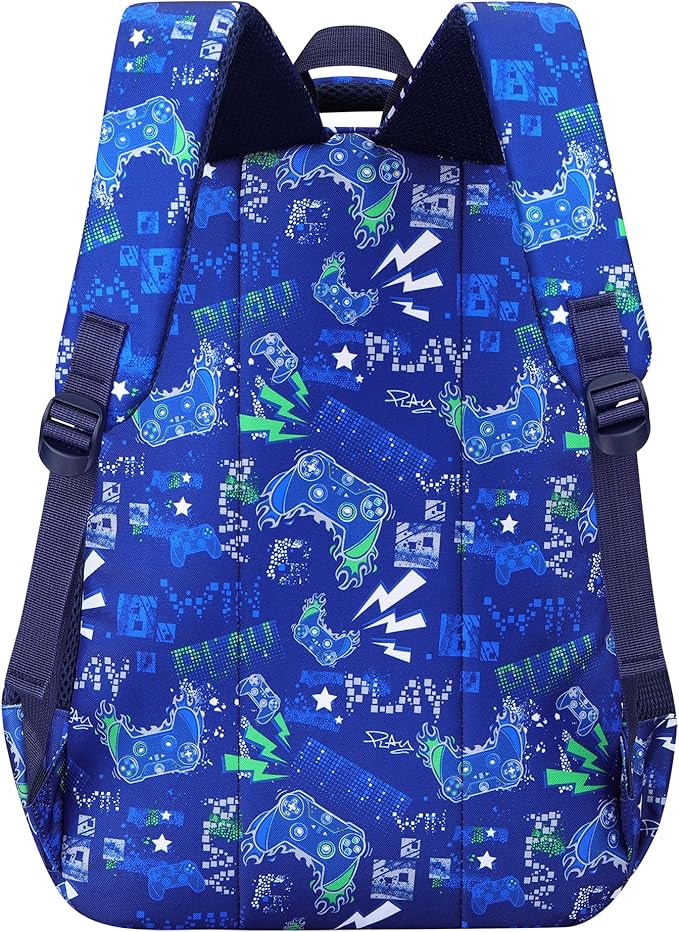 Primary School Backpack | Doubleday Collection for Boys | 17" Gamer Blue Design | Perfect for Teens