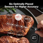 Sync WiFi Wireless Meat Thermometer Digital, 2 Probes, Smart Base, LCD Display, Unlimited Range, Bluetooth 5.4, Improved Stability, NIST-Certified Accuracy, BBQ, Grill, Smoker, Oven, Kitchen