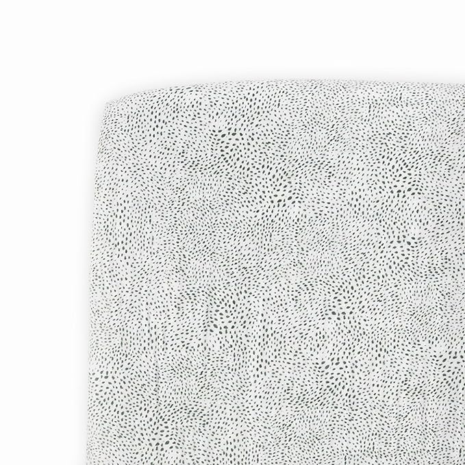 Little Unicorn Premium Crib Sheet | Breathable & Super-Soft Muslin Fabric (Green Seed)