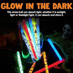 JOYIN 24 Pcs Halloween Glow Stick Hanging Wands in 8 Different Pattern Designs and 6 Colors for Kids Party Favors, Halloween Party Supplies, Glow in the Dark, Goodies Bags Fillers, Non Candy Treats