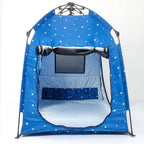 Kids Play Tent-Portable Playhouse Children House -Easy Set up Indoor Outdoor with Carry Bag for Kids-Light Strip Design for Night Use with Starry Fabric - Space for Children and Parents-Birthday