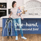 Graco Slim Snacker High Chair, Ultra Slim, Fast-Folding, Multiple Recline Positions, Comfortable Feeding, Whisk