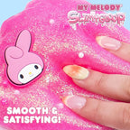 My Melody SLIMYGLOOP Jar, 8 oz Bubblegum Scented Pink Slime, Includes Beads & My Melody Charm, Sanrio Stuff, Hello Kitty Slime, Slime Kit, Hello Kitty Merch, Sanrio Slimes