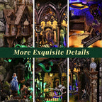 Book Nook Kit, 3D Wooden Puzzle Dollhouse Booknook, Gifts for Family, Lover (Down The Rabbit-Hole Alice in Wonderland)