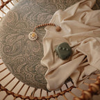 mushie Extra Soft Muslin Fitted Crib Sheet | 192 Thread Count | 28"x 52" (Green Paisley)