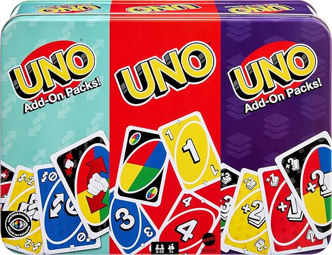 Mattel Games UNO Core & UNO Add-on Packs Tin
