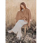 Konssy Muslin Nursing Cover for Breastfeeding, 360° Full Privacy Breathable 100% Cotton Breastfeeding Cover, Multi-use Carseat Canopy(Brown)