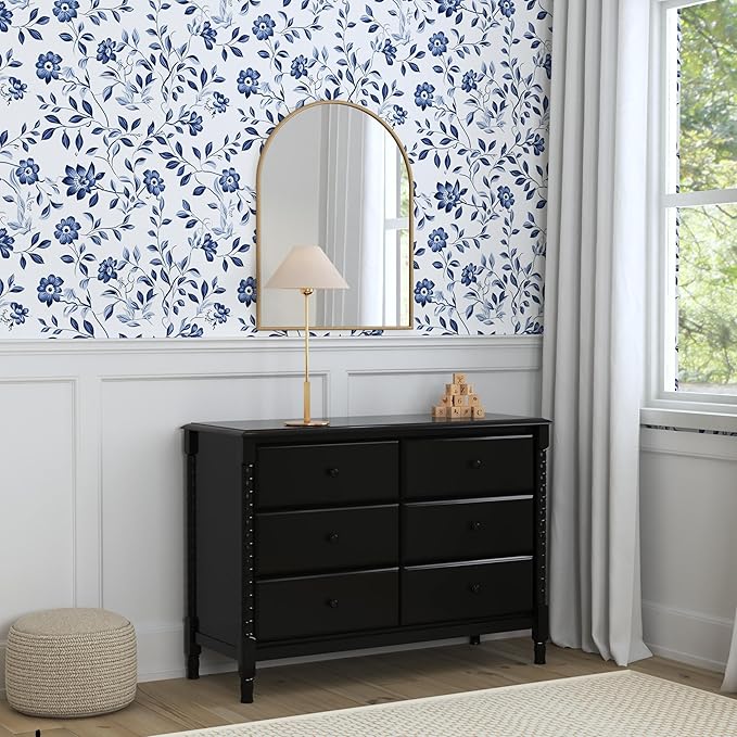 DaVinci Jenny Lind Spindle 6-Drawer Dresser in Ebony