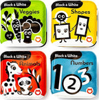 Floating Baby Bath Books – High Contrast Black and White Waterproof Bath Books for Babies 3+ Months