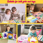 4PCS Crafts for Kids Ages 4-8 Sticker Books - Includes Dinosaur Llama Turtle and More Animal Designs Gift Party Create 40 Pictures