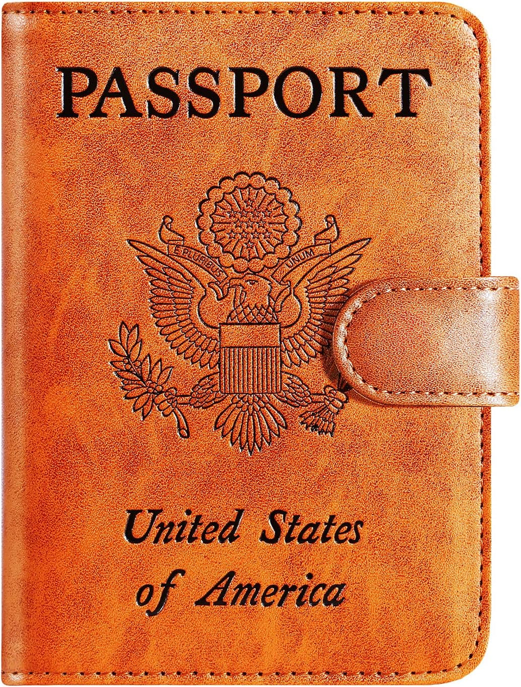 Passport Holder Cover Wallet RFID Blocking Leather Card Case Travel Accessories for Women Men (Claybank)