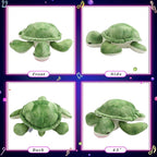 Glow Guards 14'' Light up Musical Sea Turtle Stuffed Animal Ocean Life Soft Plush Toy Pillow with Lullabies LED Night Lights Singing Children's Day Birthday Gifts for Toddler Kids