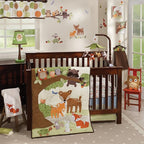 Lambs & Ivy Woodland Tales Multicolor Forest Animals Musical Baby Crib Mobile