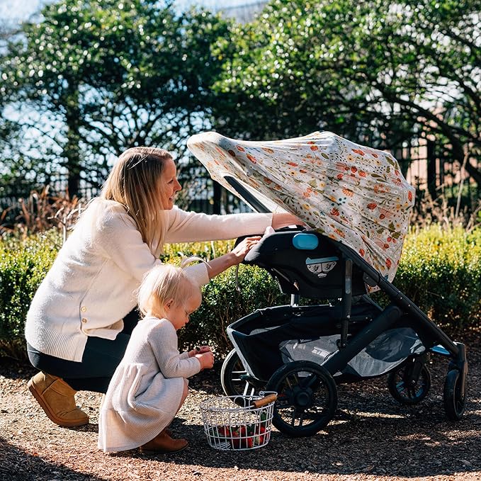 Milk Snob Original 5-in-1 Cover - Nursing Cover for Breastfeeding - Baby Carseat Canopy & Stroller - Essential All-in-One Design - Gift for Mom, Baby (Strawberry Fields)