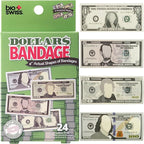 BioSwiss Bandages, Money Shaped Self Adhesive Bandage, Latex Free Sterile Wound Care, Fun First Aid Kit Supplies for Kids, 24 Count